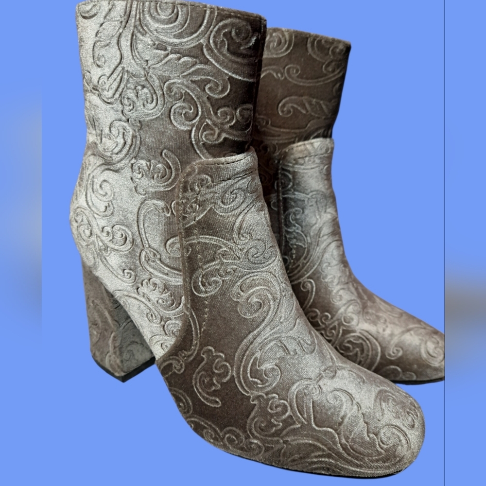 Stunning VELVET 70'S Style  Boots